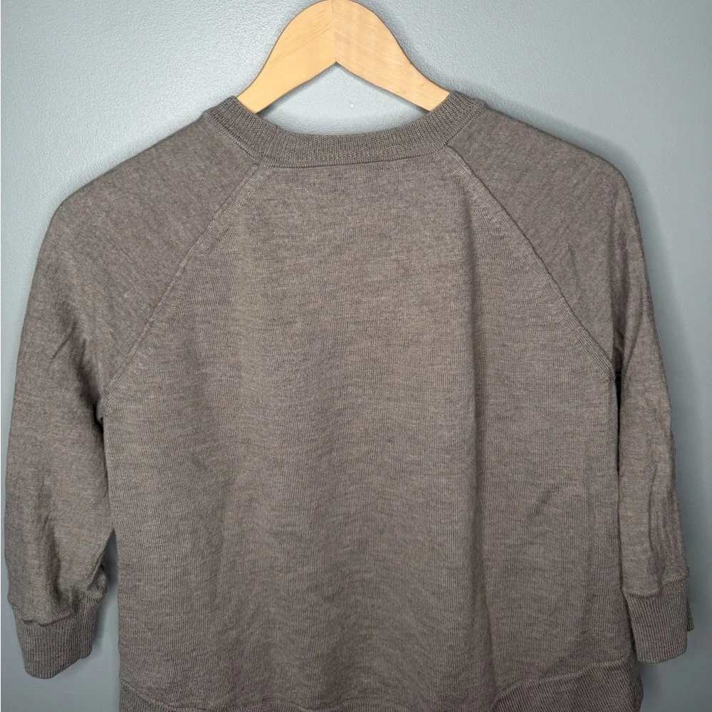 J. Crew Merino Wool Boxy Sweater - Mushroom
